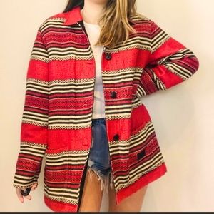 RALPH LAUREN Safari Outfitters Western Southwestern Blanket Barn Jacket M & L